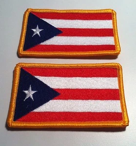 2 parches tácticos bandera de Puerto Rico con sujetador marca VELCRO® emblema militar #8 - Imagen 1 de 1