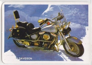 Vintage Harley Davidson Cruiser Motorcycle in Snow Collectible Card - Picture 1 of 1
