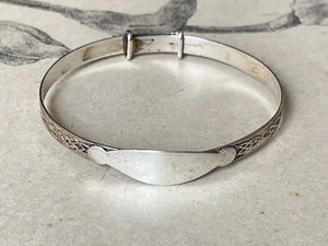 Joli Bracelet de bébé extensible en Argent Massif - - Picture 1 of 4