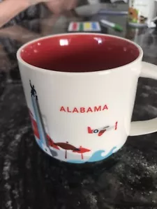 Taza de café Starbucks 2016 Alabama You Are Here Collection 14 oz - Imagen 1 de 6