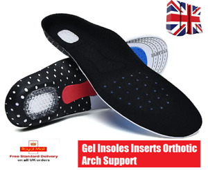 Inserts de chaussures d'entraînement en gel semelles coussinets de soutien orthopédiques pour tailles britanniques 5 à 10