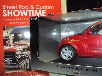 1:18 SCALE AUTOART PT CRUISER WITH LARGE HOT ROD STREET MACHINE CUSTOM CAR BOOK - Image 1 of 4