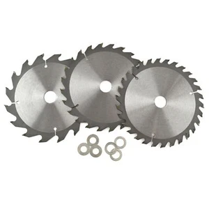 3 piezas hojas de sierra circular 150 mm TCT 16/24/30 TPI y anillos adaptadores reductor TE866 - Imagen 1 de 3