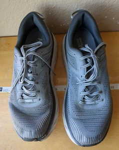 Herren Hoka One One Bondi 7 Lauf-/Walkschuhe Gr. 11,5 2E Weite grau/grau Sneaker - Bild 1 von 24