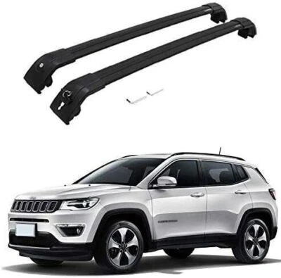Barras transversales portadoras de rieles de techo 2 piezas aptas para Jeep Compass 2017-2024 Foto 1 de 4