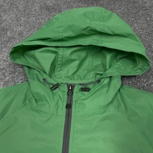 Eddie Bauer Jacket Women Medium Green Full Zip Outdoors Rain Hooded Coat Hike - Picture 1 of 9