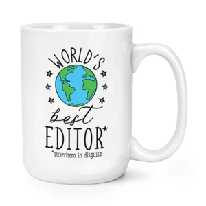 World's Best Editor 15oz Large Mug Cup Funny Joke Favourite Writer - Bild 1 von 1