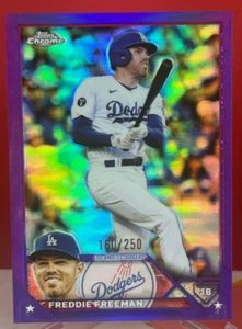 2023 Topps Chrome - Freddie Freeman Purple Refractor /250 Dodgers Braves - Picture 1 of 1