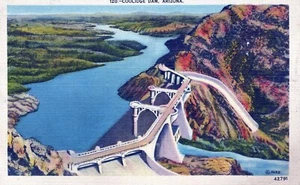 Cartolina Coolidge Dam Arizona - Foto 1 di 2
