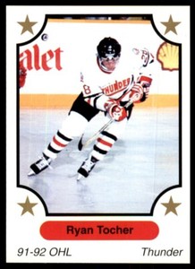 1991-92 7th Inning Sketch OHL Ryan Tocher Niagara Falls Thunder #204