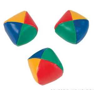 2 SETS OF 3 TOTAL 6 LEARN TO JUGGLE BALLS JUGGLING BALL WITH INSTRUCTIONS 2.25" - Picture 1 of 1