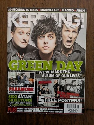 Kerrang! Magazine May 9 2009 Green Day Placebo Metallica Paramore Marilyn Manson - Image 1 of 4