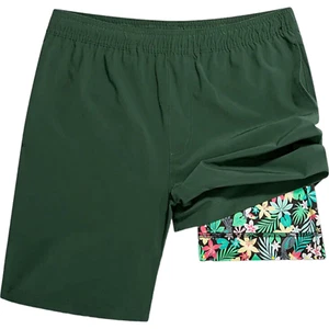 Chubbies The Greeneries Mens 2XL XXL Compression Lined Athlounger Shorts 7" - Picture 1 of 6