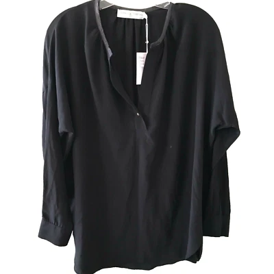 koshka mashka blouse size 1 eu Medium black silk long sleeve paris NEW - Image 1 of 3