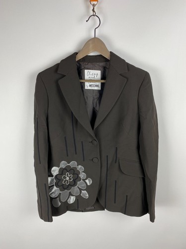 Giacca Vintage Moschino Economica & Chic Su Taillored Blazer Floreale Y2k Donna USA 6