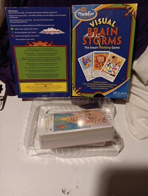 ThinkFun Visual Brainstorms The Smart Thinking Games 100 Challenges SEALED CARDS - Image 1 of 4