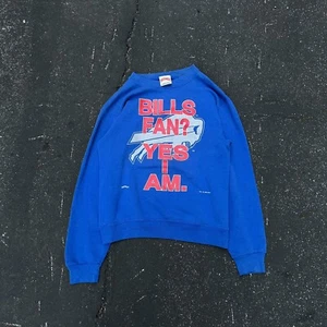 NWOT Vintage 90s Buffalo Bills Super bowl Crewneck NFL TRENCH Size Large - Picture 1 of 3
