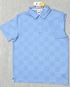 NWT Puma Volition America Men’s Large Golf Polo Shirt Blue “Volition Star” - Picture 1 of 9