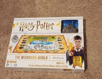Harry Potter 4D Puzzle "The Wizarding World" 3D Models 892 Pieces NEW/SEALED BOX - Image 1 of 2