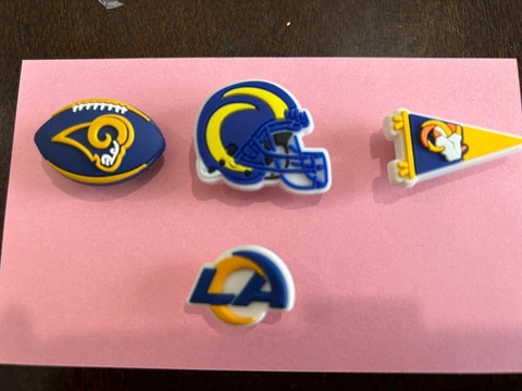 NFL Croc Shoe Charms Lot 4 Rams Cover