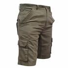 Mens Relaxed Fit Cargo Shorts Stallion Summer Cotton Combat Floral Print Pants