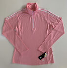 Adidas Golf Women's French Terry 1/4 Zip UPF50 Shirt Jacket Light Pink M L