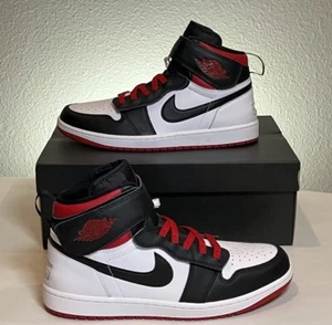 Nike / JORDAN 1 HI FLYEASE / Mens Size 11 / CQ3835106 / White Black Gym Red - Picture 1 of 11