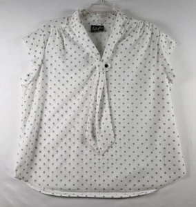Vintage Style Plus of California Tie Blouse 70s 80s Size 40 L/14 Secretary USA - Picture 1 of 9