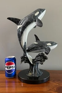 SPI Messing Killer Orca Blauwal Maritim Ozean Marine Meeresleben Skulptur Statue - Bild 1 von 22