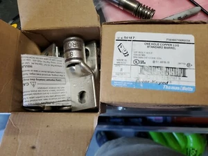 12 NEUE Thomas & Betts 54187 500 KCMIL EIN LOCH KUPFERÖSEN KURZER LAUF NEU IM KARTON bx143 - Bild 1 von 1