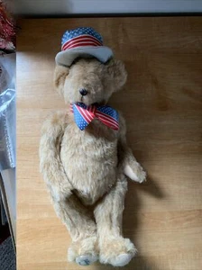 Vintage Early Carrousel Michaud Patriotic 4th July Bear Signed  - Picture 1 of 8