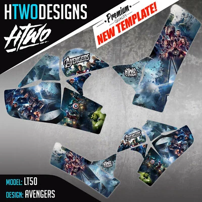 SUZUKI LT50 GRAPHICS KIT TO FIT LT 50 STICKERS QUAD DECALS STICKER GRAPHIC DECAL - Image 1 of 4