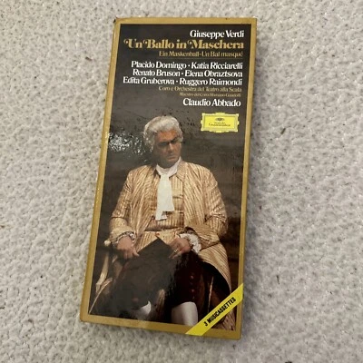 Verdi Un Ballo in Maschera 3MC Stereo 3378 111 CASSETTE Box Set  DGG Domingo - Image 1 of 3