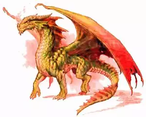 Red Fantasy Dragon Birthday ~ Edible 2D Fondant Cake Cupcake Topper ~ D22488 * - Picture 1 of 1