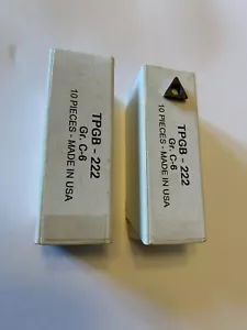 NEW 10 PCS. USA ,TPGB 222 , C 6 GRADE INDEXABLE CARBIDE INSERTS - Picture 1 of 1