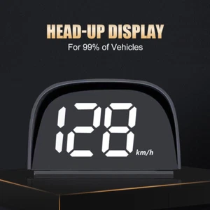 Car GPS HUD 5V KMH/MPH USB Head Up Display Digital Speedometer Cigarette Lighter - Foto 1 di 31