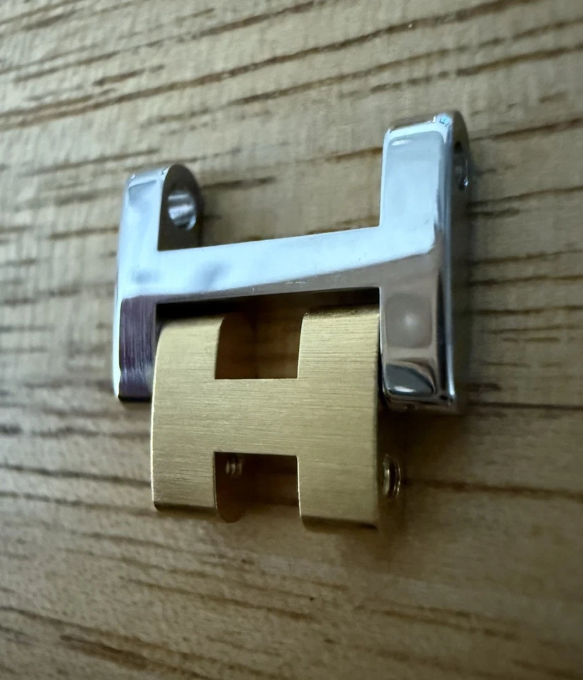 Peças de pulseira de relógio HERMES Clipper 12mm link genuíno - Imagem 1 de 4