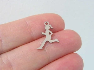 2 Running Girl Charms Edelstahl SP98 - Bild 1 von 2