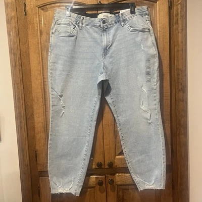 Jeans Sonoma All About Comfort feminino leve magro desgastado tamanho 16W curto novo com etiquetas - Imagem 1 de 4