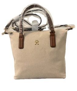 Tommy Hilfiger Damen Mini Tasche Tasche Recycling Nylon Lederbesatz Leicht - Bild 1 von 6