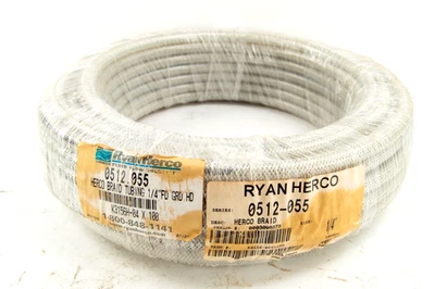 Ryan Herco 1/4" (ID) x 100' Clear Braided Hose Tubing 0512-055 NEW OLD STOCK - Image 1 of 3