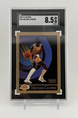 Michael Cooper - 1990-91 SkyBox #134 - Los Angeles Lakers | SGC 8.5 - Image 1 of 2