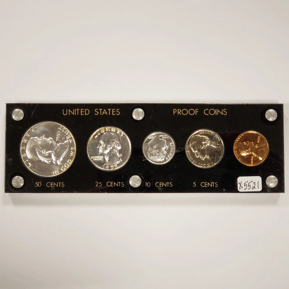 1955 US United States Silver Proof Set Capital Plastics Gem PF Cam - X5521 - Image 1 of 4