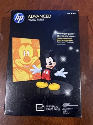 HP Advanced Glossy 4x6 Photo Paper For Inkjets - 100 Pack-Factory Sealed - NEW - Image 1 of 4