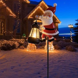 Christmas Solar Ground Light Ornament Fairy Light for Lawn Pathway Landscape - Picture 1 of 7