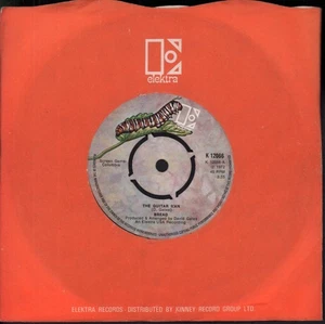 Bread Guitar Man 7" vinyl UK Elektra 1972 4 prong label design in company sleeve - Picture 1 of 3