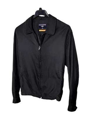 DOCKERS Mens XL Black Micro-Twill Golf Bomber Windbreaker Zip-Up Jacket - Image 1 of 4