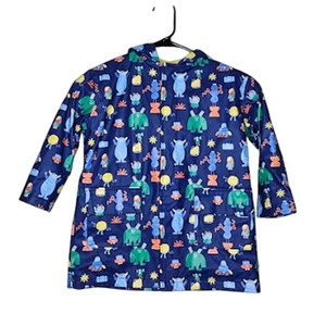 Magnetic me kooky monsters blue magnetic rain coat Kids size 4T blue hooded  - Picture 1 of 8