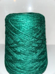 Jagger Spun Yarn, Wool Silk Blend, Emerald Green, Cone - Picture 1 of 2