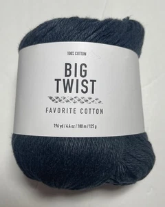 BIG TWIST FAVORITE BAUMWOLLGARN. 1 Stück. SCHWARZ . Ich Kombischiff, siehe Details - Bild 1 von 3
